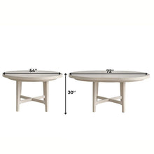 White Oak Round Extendable Dining Table with 18" Leaf and Premium Solid Oak