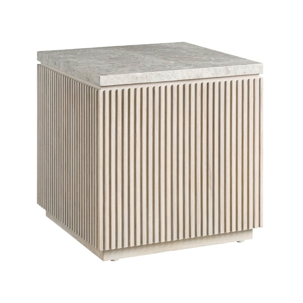 Carmen Side Table in White Oak Color