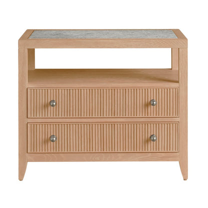 Carmen Two Drawer Nightstand in Skylark Color