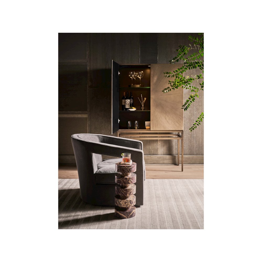 Cerise Spot Table In Cherry Gold Marble Color