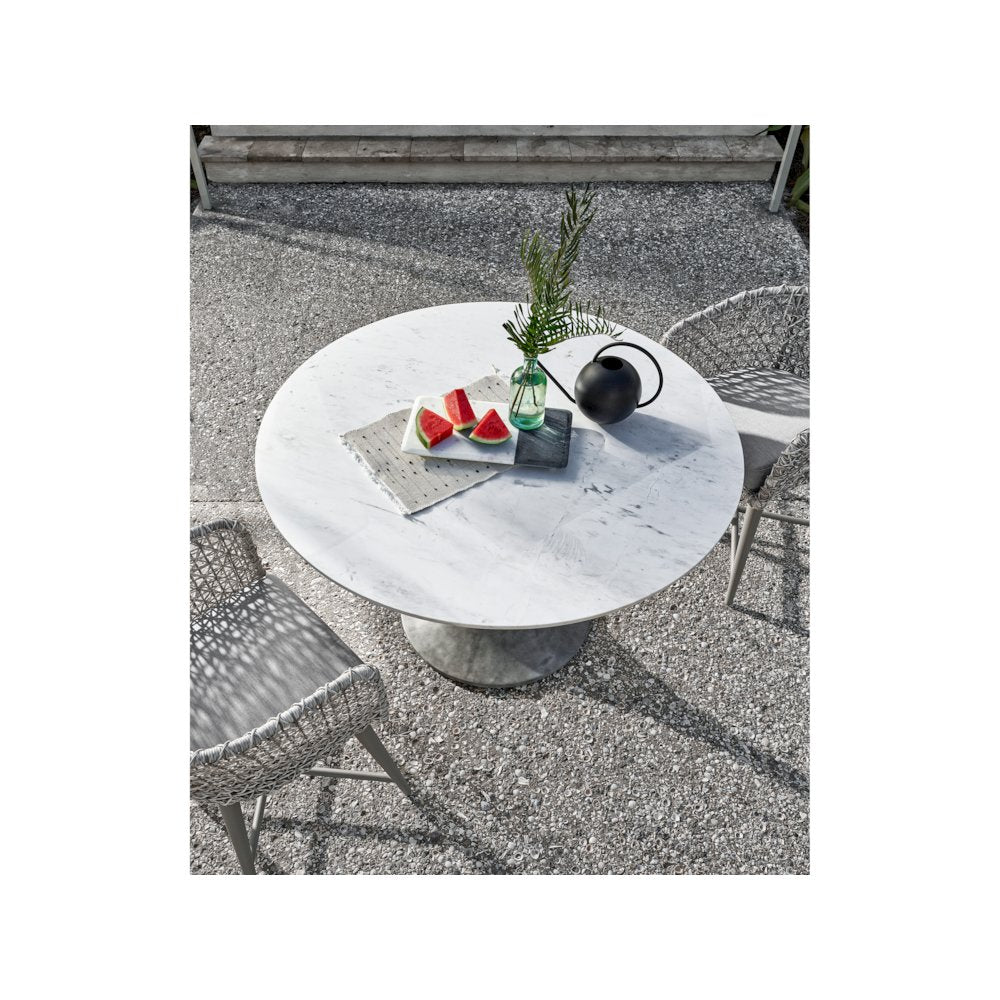 Santa Cruz Dining Table In Faux Marble Cast Concrete Color