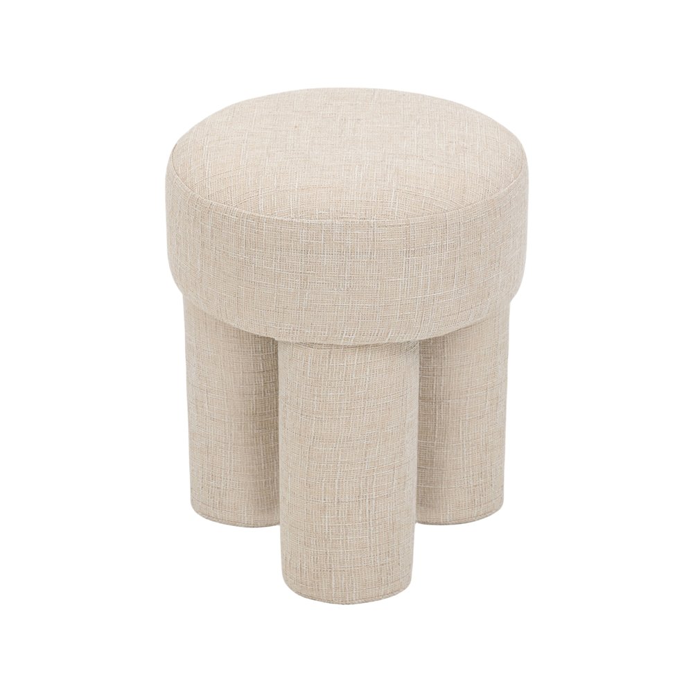 Larson Beige Polyester Fabric Ottoman/Stool