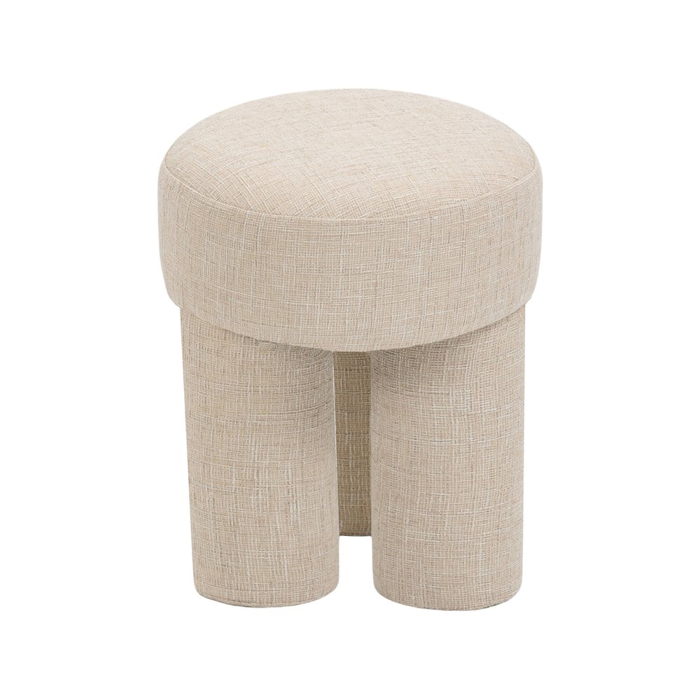 Larson Beige Polyester Fabric Ottoman/Stool