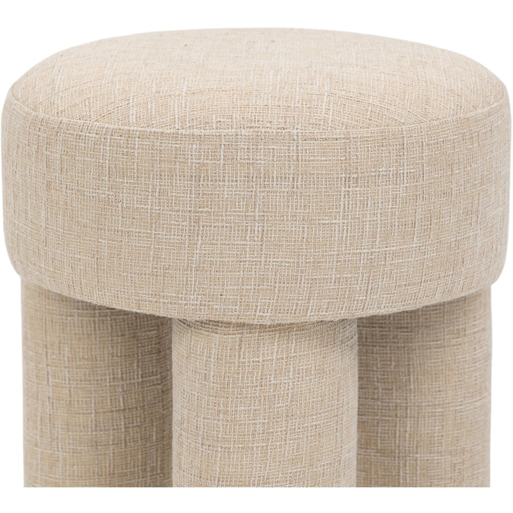 Larson Beige Polyester Fabric Ottoman/Stool