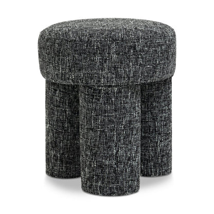 Larson Black Polyester Fabric Ottoman/Stool