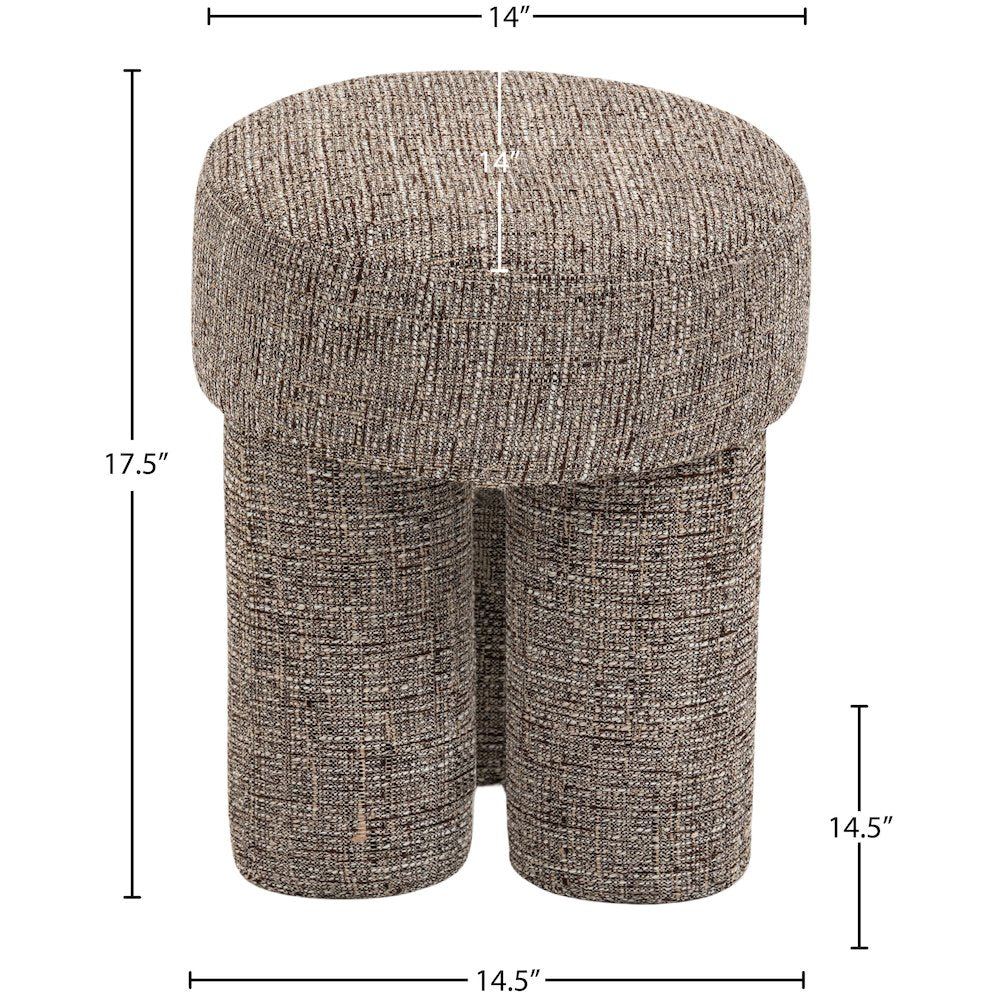 Larson Brown Polyester Fabric Ottoman/Stool