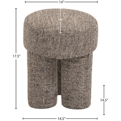 Larson Brown Polyester Fabric Ottoman/Stool