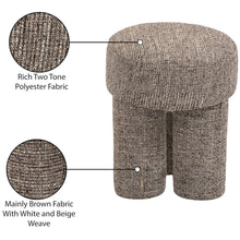 Larson Brown Polyester Fabric Ottoman/Stool