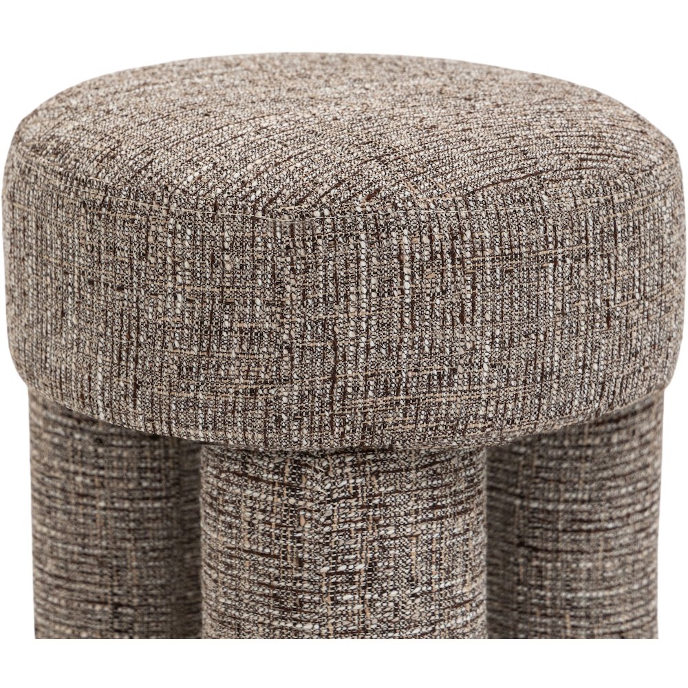 Larson Brown Polyester Fabric Ottoman/Stool