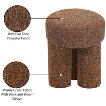 Larson Cognac Polyester Fabric Ottoman/Stool
