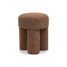 Larson Cognac Polyester Fabric Ottoman/Stool