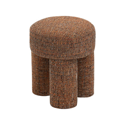 Larson Cognac Polyester Fabric Ottoman/Stool