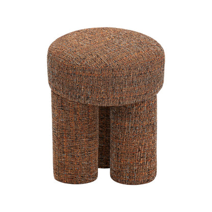 Larson Cognac Polyester Fabric Ottoman/Stool