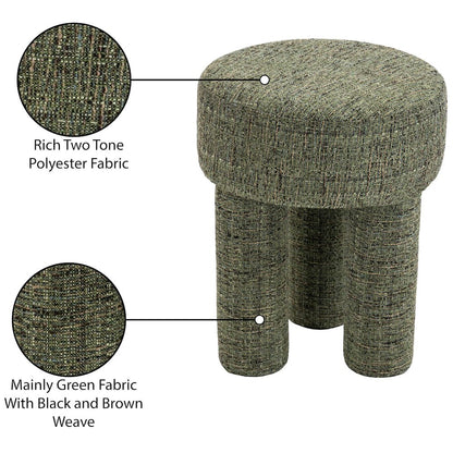 Larson Green Polyester Fabric Ottoman/Stool