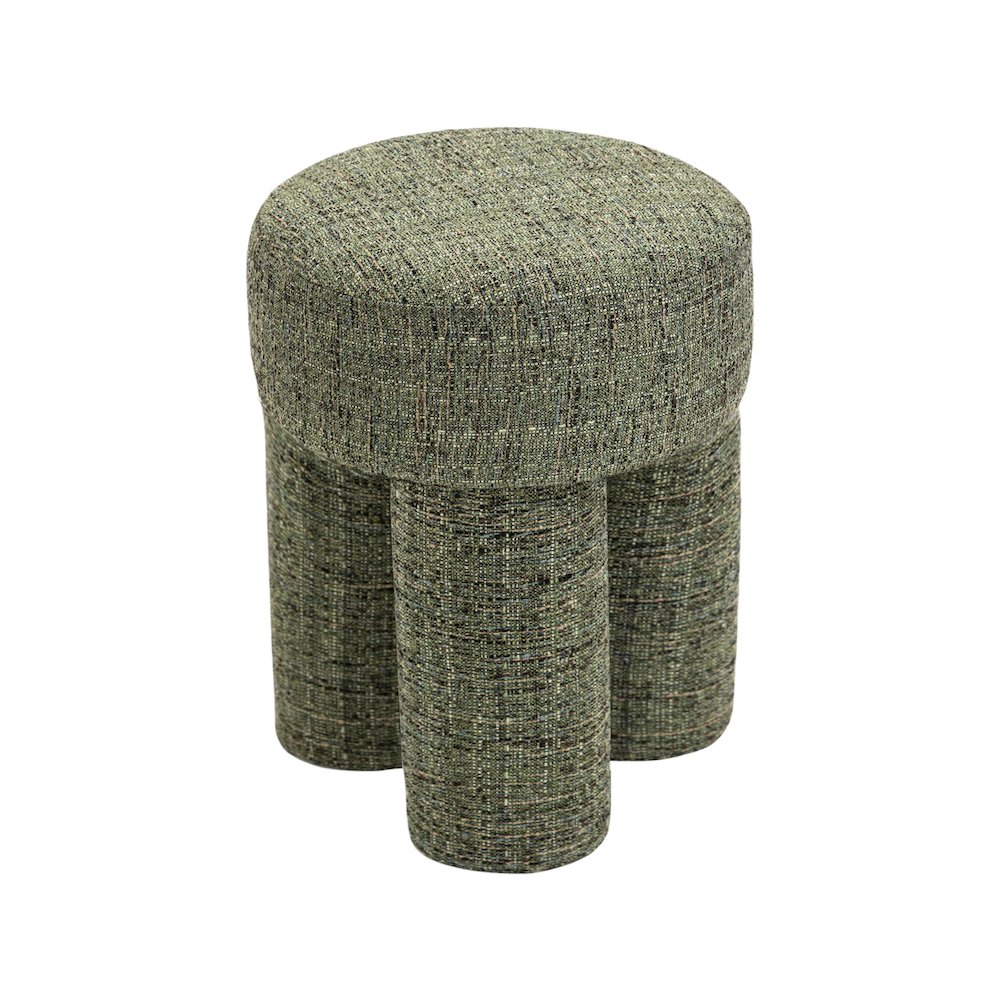 Larson Green Polyester Fabric Ottoman/Stool