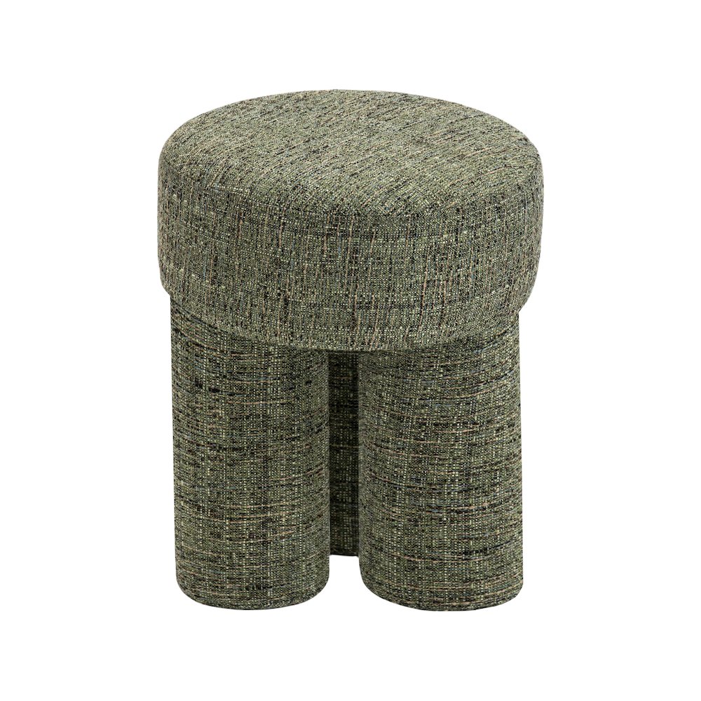 Larson Green Polyester Fabric Ottoman/Stool