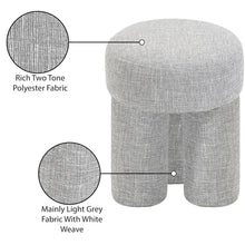 Larson Grey Polyester Fabric Ottoman/Stool