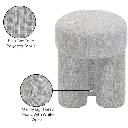 Larson Grey Polyester Fabric Ottoman/Stool