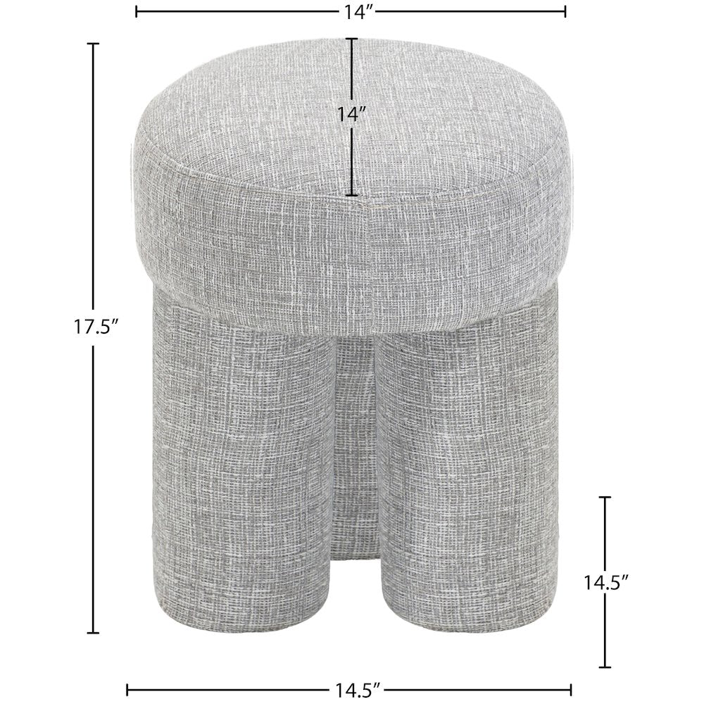 Larson Grey Polyester Fabric Ottoman/Stool