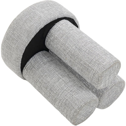 Larson Grey Polyester Fabric Ottoman/Stool