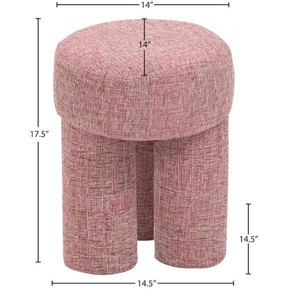 Larson Pink Polyester Fabric Ottoman/Stool