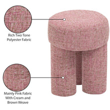 Larson Pink Polyester Fabric Ottoman/Stool