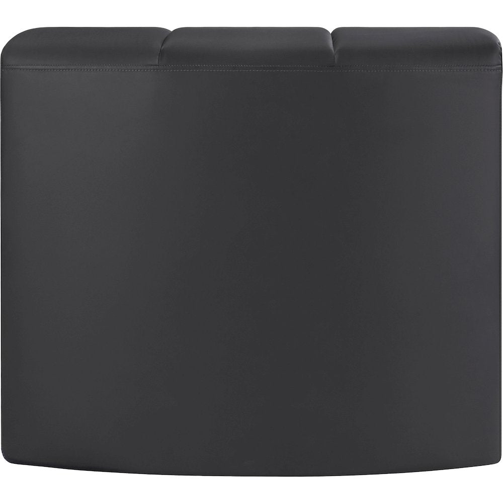 Arc Black Vegan Leather Curved Corner