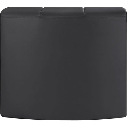Arc Black Vegan Leather Curved Corner
