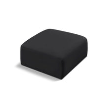 Arc Black Vegan Leather Ottoman