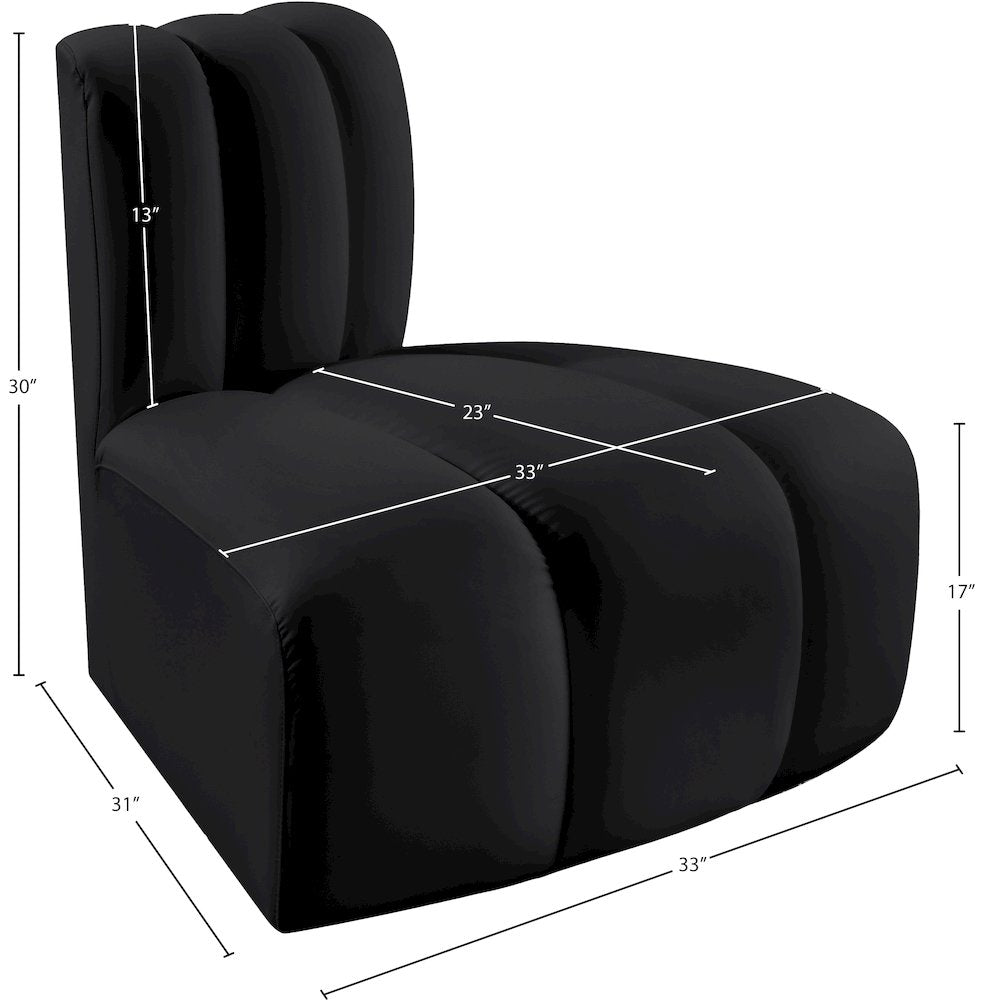 Arc Black Vegan Leather Reverse Corner