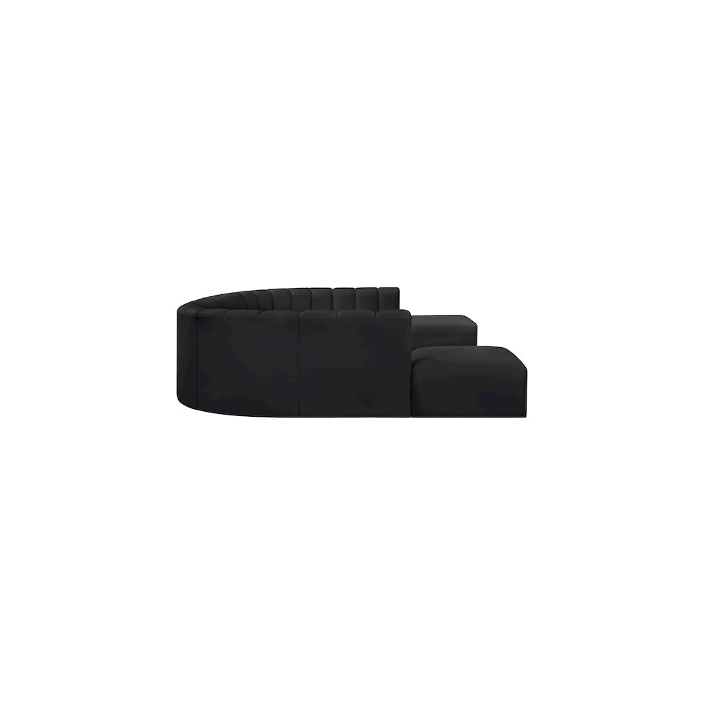 Arc Black Vegan Leather Modular Sofa