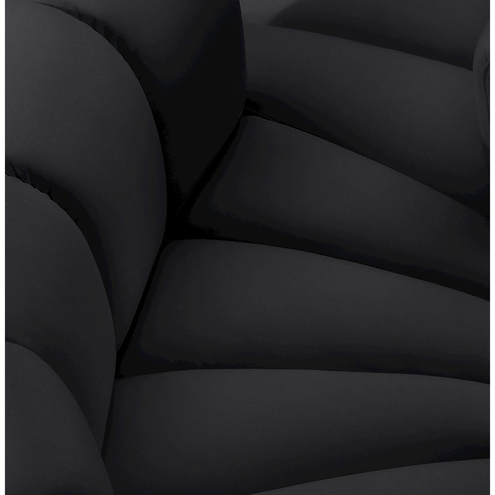 Arc Black Vegan Leather Modular Sofa