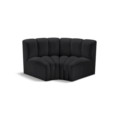 Arc Black Vegan Leather Modular Sofa
