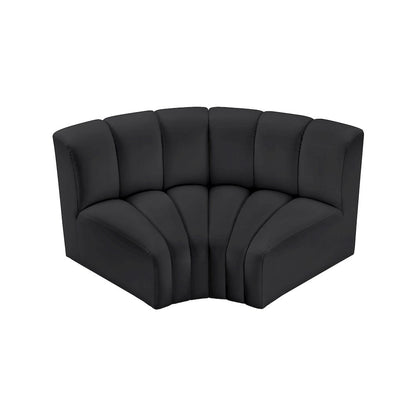 Arc Black Vegan Leather Modular Sofa