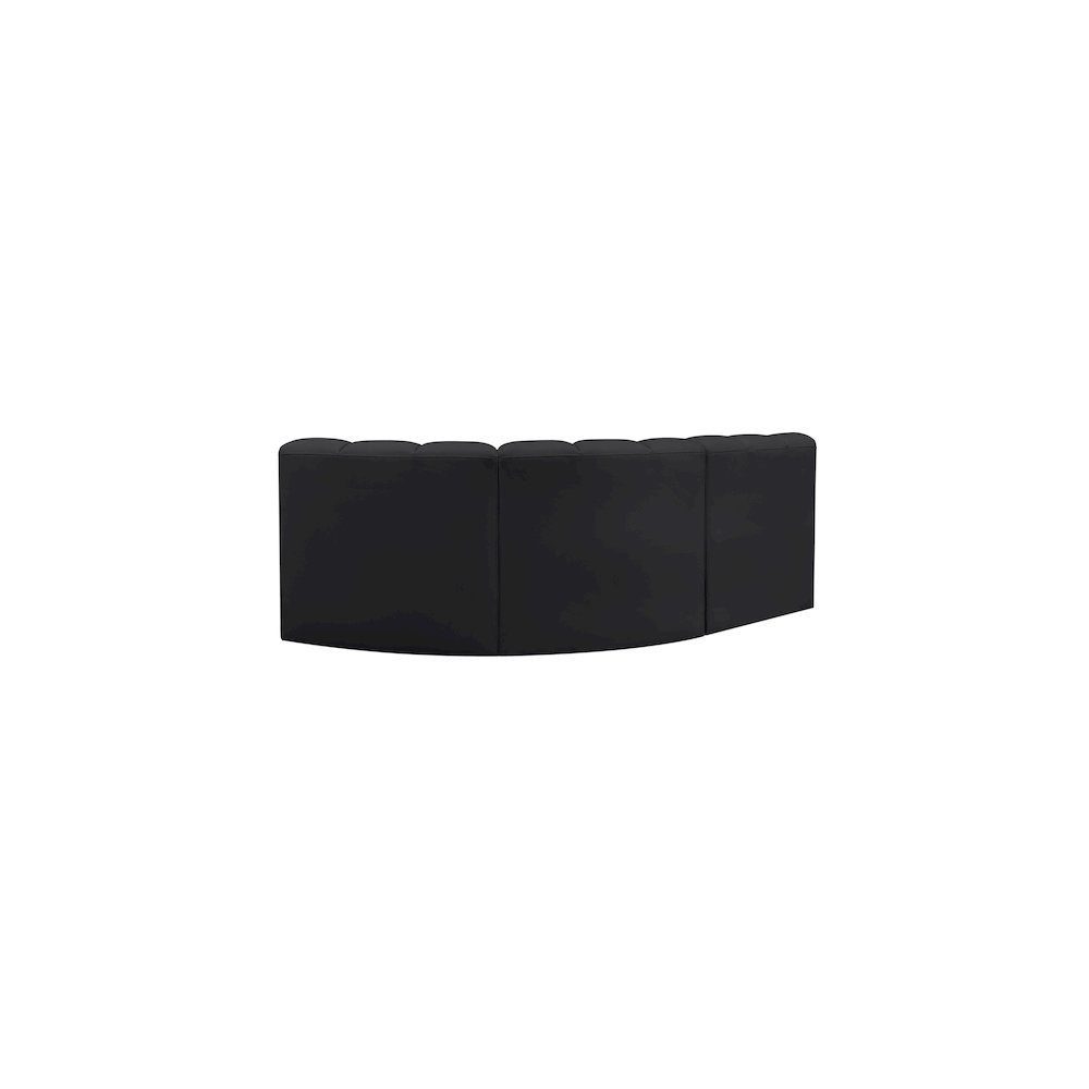 Arc Black Vegan Leather Modular Sofa