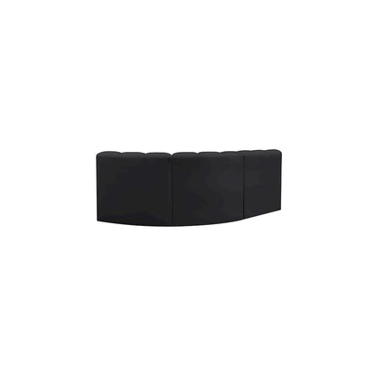 Arc Black Vegan Leather Modular Sofa