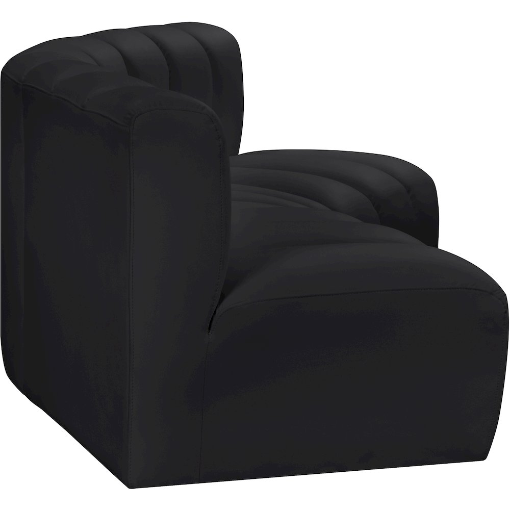 Arc Black Vegan Leather Modular Sofa