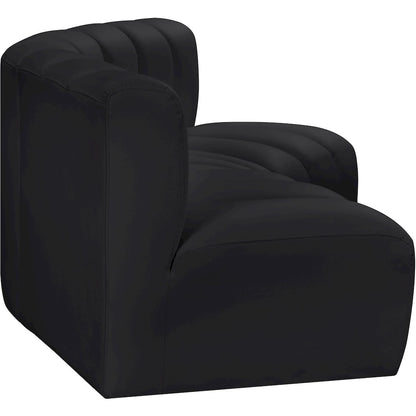 Arc Black Vegan Leather Modular Sofa