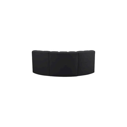 Arc Black Vegan Leather Modular Sofa