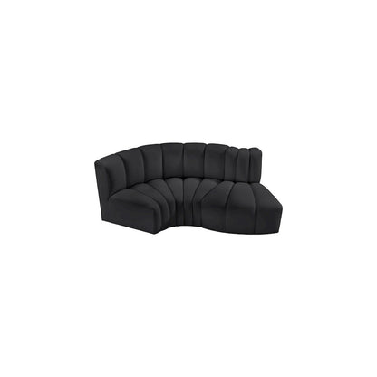 Arc Black Vegan Leather Modular Sofa