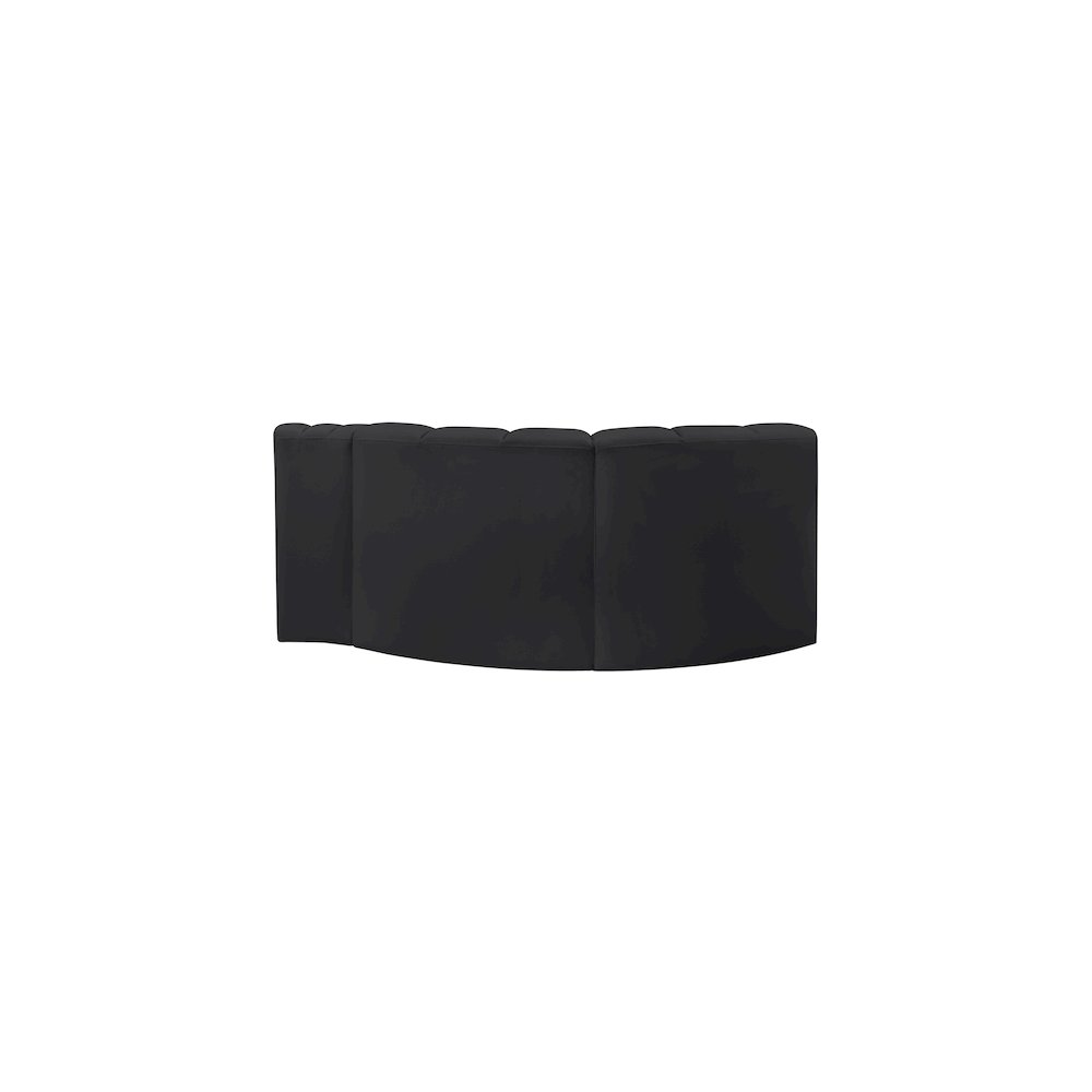 Arc Black Vegan Leather Modular Sofa
