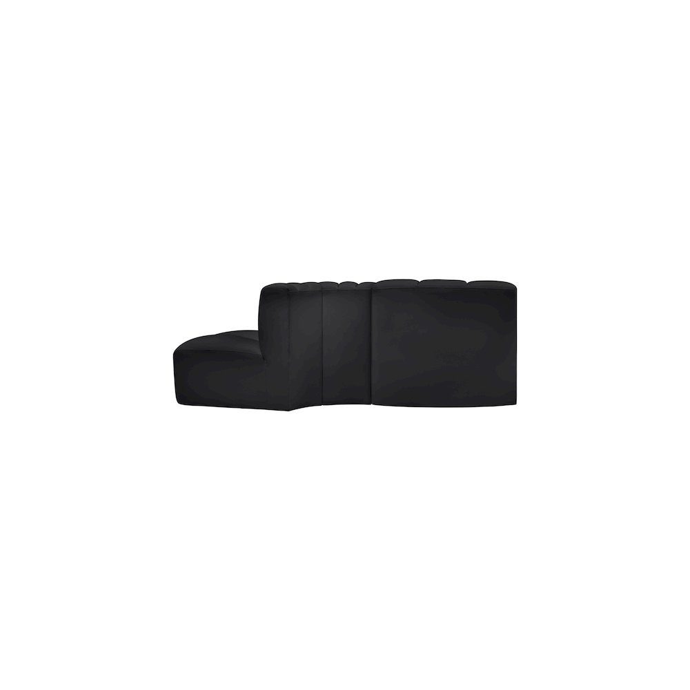 Arc Black Vegan Leather Modular Sofa