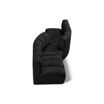 Arc Black Vegan Leather Modular Sofa
