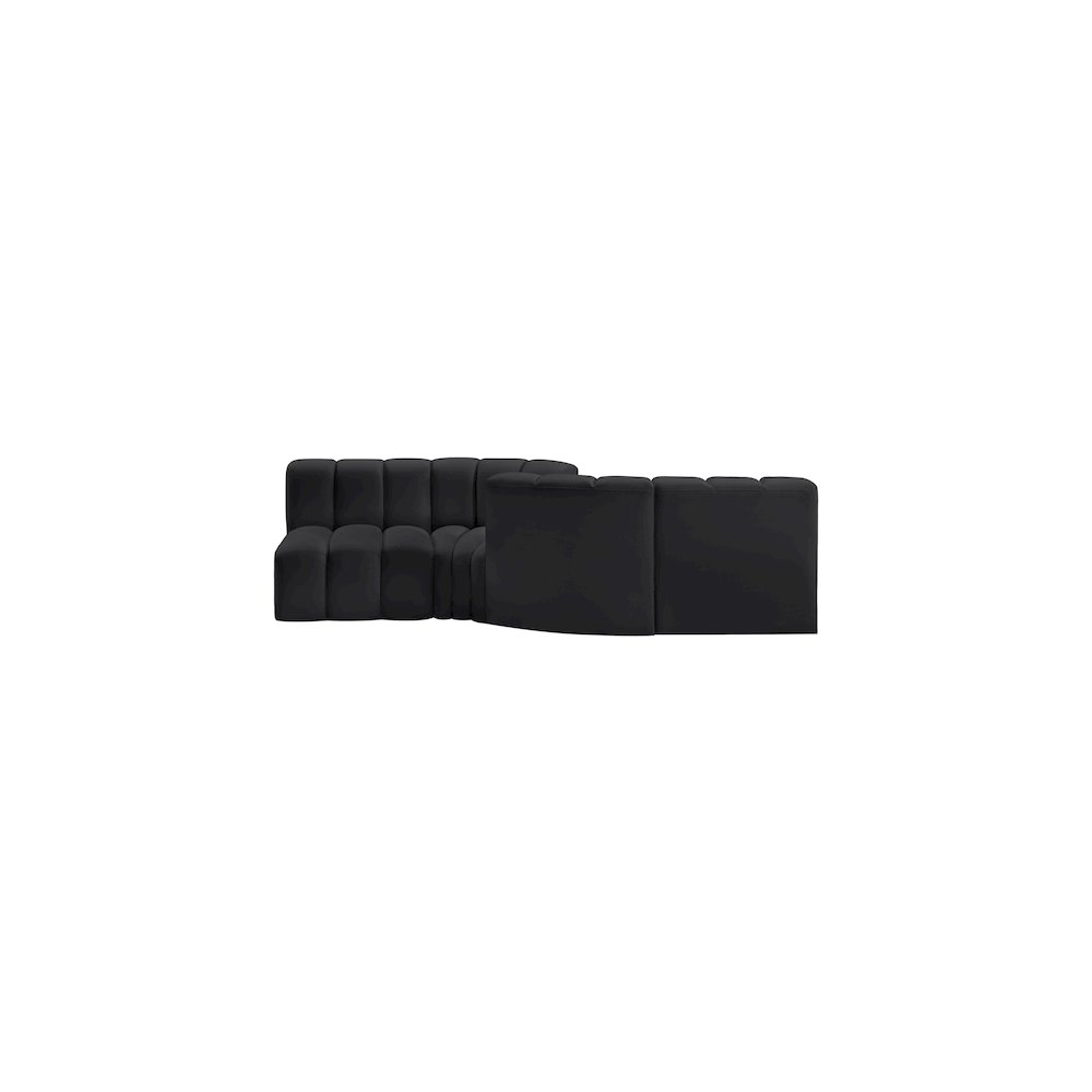Arc Black Vegan Leather Modular Sofa