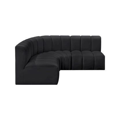 Arc Black Vegan Leather Modular Sofa