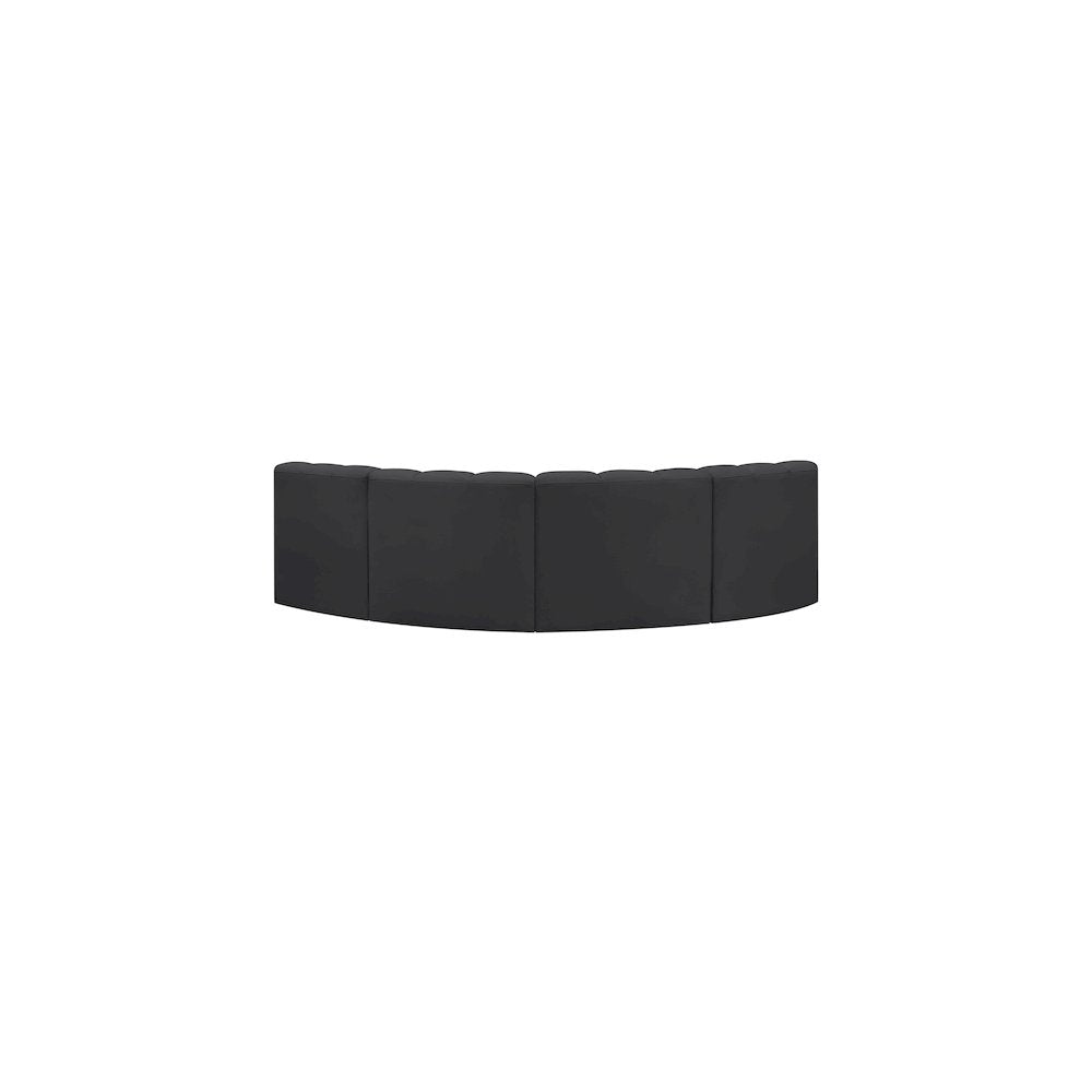 Arc Black Vegan Leather Modular Sofa