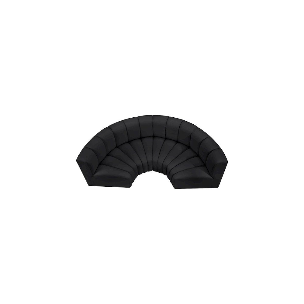 Arc Black Vegan Leather Modular Sofa
