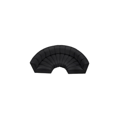 Arc Black Vegan Leather Modular Sofa