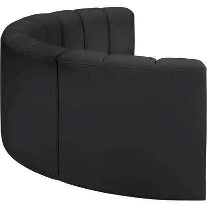 Arc Black Vegan Leather Modular Sofa