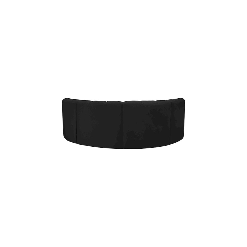 Arc Black Vegan Leather Modular Sofa